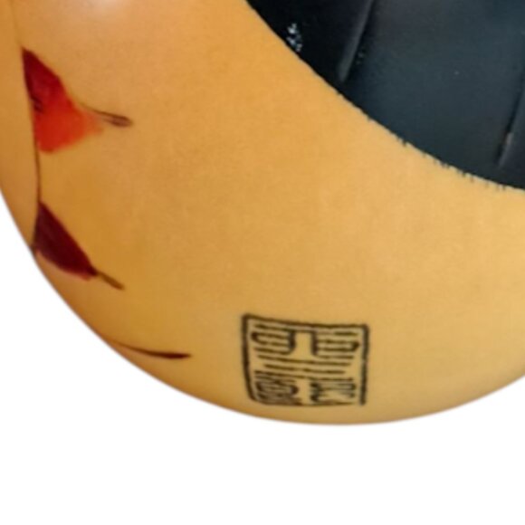 Kokeshi Egg Shaped Doll Signed And Stamped, From Poetry of the Four Seasons - Picture 6 of 8